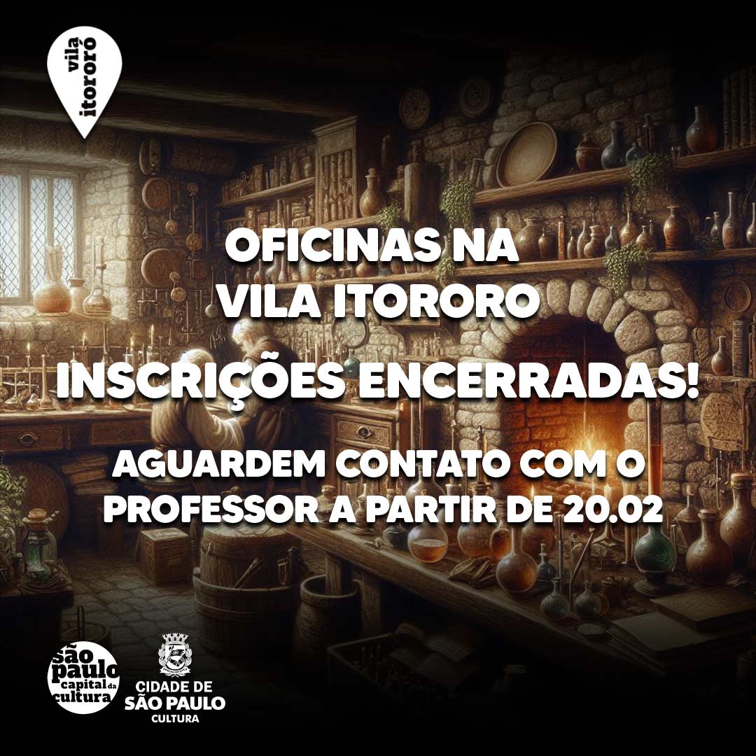 Oficinas na Vila Itororó – INSCRIÇÕES ENCERRADAS